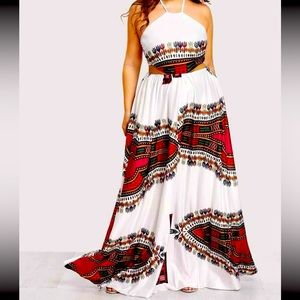 Plus size tribal print maxi